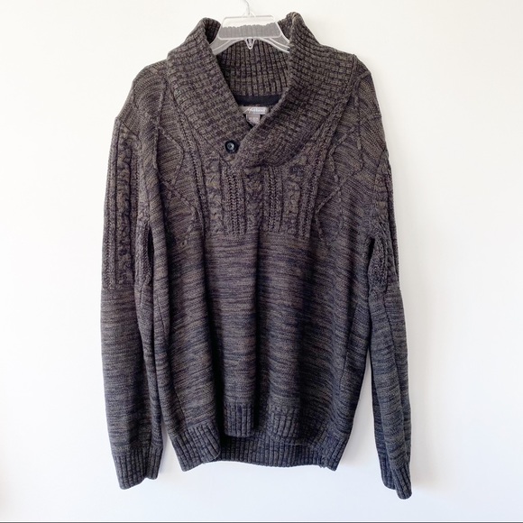 Method Other - Method Knit Shawl Collar Sweater Gray Size Large